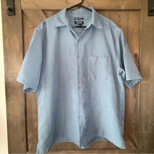 Bruno Relaxed Short-Sleeve Button-Down Shirt in Light Blue